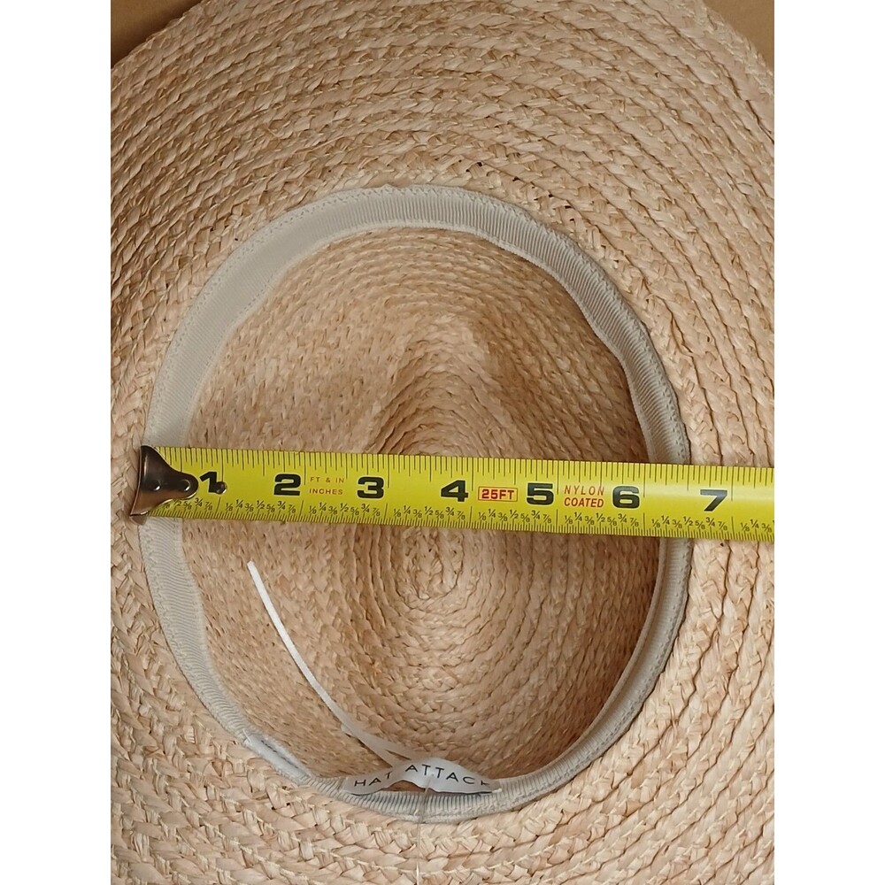 Hat Attack Raffia Continental Womens Hat SPF 50 Natural & Tobacco *NWT $172 - Picture 10 of 11